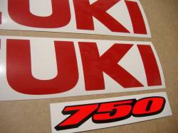 Suzuki GSX-R 750 2017 white model aftermarket stickers kit