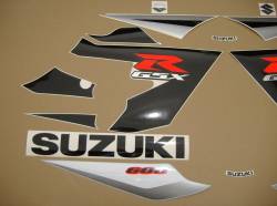 Suzuki GSX-R 600 2005 silver decals kit 