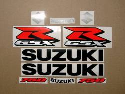 Suzuki GSXR 750 2017 L7 white/blue livery complete stickers