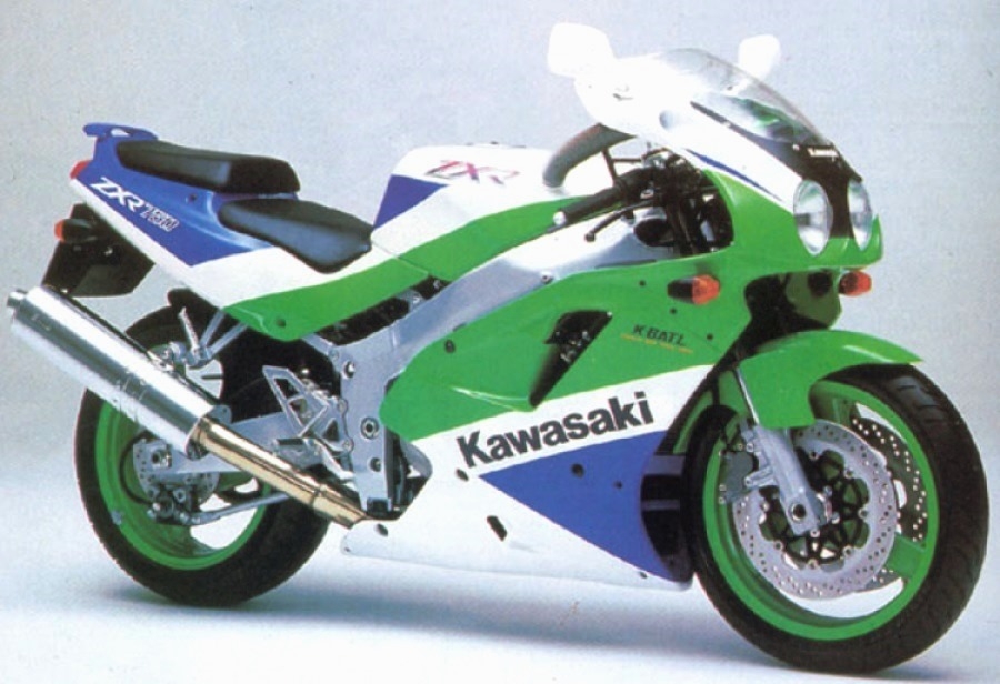 Kawasaki ZXR 750 Ninja '91 J1 green replacement stickers 