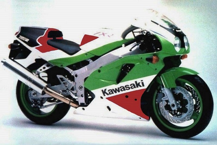 Kawasaki ZX-R 750 ninja 1992 J2 green/red replacement stickers 