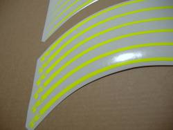 Suzuki Gixxer custom Fluorescent yellow wheel decals/stripes