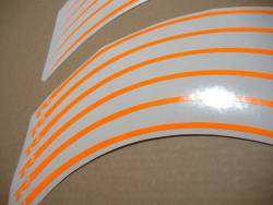 Suzuki GSXR custom fluo orange wheel stickers/stripes kit