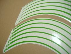 Lime green wheel/rim stripes graphics set for Suzuki GSXR