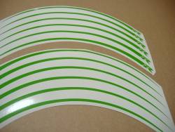 Lime green wheel/rim stripes decal set for Suzuki Gixxer
