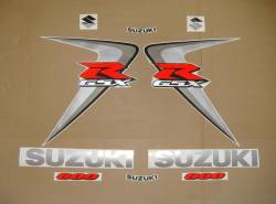 Suzuki GSXR 600 K6 silver full decals kit