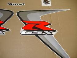 Suzuki GSXR 600 K6 silver stickers