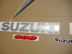 Suzuki GSX-R 600 2006 silver decals kit 