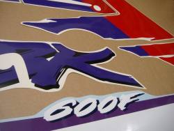 Honda CBR 600 F2 purple/white replacement decals set