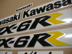 Kawasaki ZX6RR ninja 2005 green complete logo stickers kit