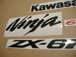 Kawasaki ZX6RR ninja 2006 green complete logo decals kit