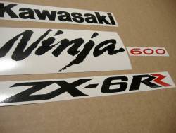 Kawasaki ZX6RR ninja 2006 green replacement stickers kit