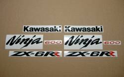 Kawasaki ZX6RR ninja 2006 green complete logo stickers kit