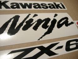 Kawasaki ZX6RR ninja 2006-2007 reproduction decal set