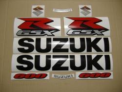 Suzuki GSX-R 600 2007 black decals kit 