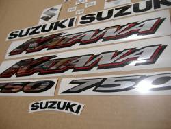 Suzuki Katana 750 k1-k2 silver logo stickers kit