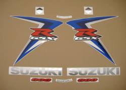 Suzuki GSXR 600 K7 blue full decals kit