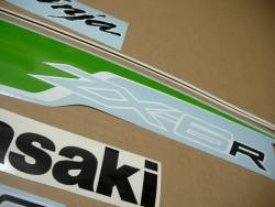 Kawasaki ZX6R Ninja 2012 green replacement decals set