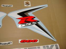 Suzuki GSXR 600 K7 red full decals kit
