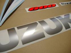 Suzuki GSX-R 600 K7 red stickers set