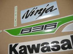 Kawasaki ZX6R 636 ninja 2013 green full graphics set