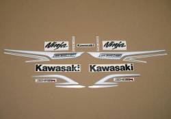 Kawasaki ZX6R 636 ninja 2013 reproduction stickers set