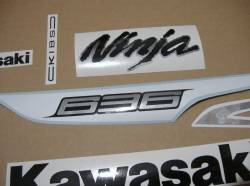 Kawasaki ZX6R 636 ninja 2013 reproduction graphics set