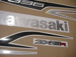 Kawasaki ZX-6R 636 ninja 2013 black livery decals kit