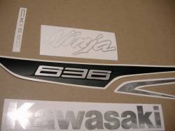 Kawasaki ZX6R 636 ninja 2013 black decals & labels