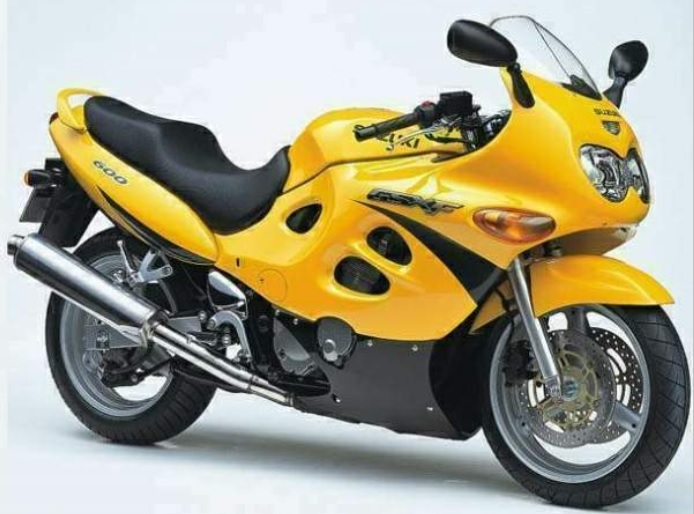 Suzuki GSXF 600 2000 yellow replacement decals kit