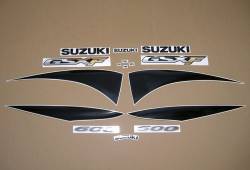 Suzuki GSXF 600 2000 yellow reproduction stickers set