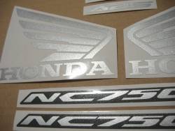 Honda NC 750S 2016 black model replacement decals