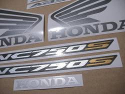 Honda NC750S 2017 black model logo stickers kit
