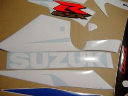 Suzuki gsxr 750 K1 K3 white blue reproduction stickers 