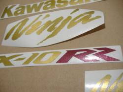Stickers for Kawasaki ZX10RR Ninja race replica in gold