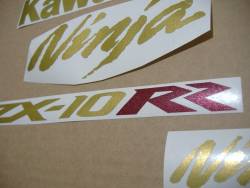 Adhesives for Kawasaki ZX10RR Ninja race replica in gold