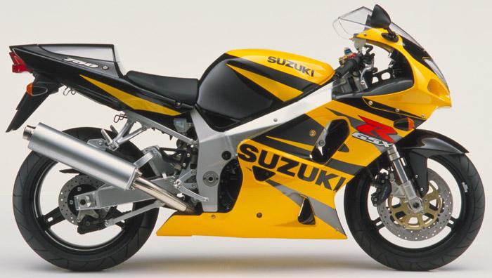Suzuki 750 2002 yellow complete sticker kit