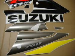 Suzuki GSX-R 750 K2 yellow logo graphics