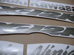 Logo emblems for Kawasaki ZX12R 2005 silver grey version