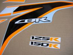 Adhesives for Honda CBR 125R 2011 orange/silver model