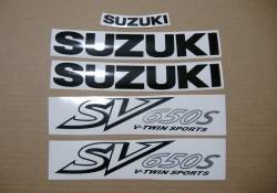 Suzuki SV 650S 2002 K2 silver restoration decals