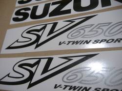 Suzuki SV 650S 2002 K2 grey reproduction stickers