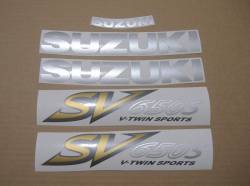 Decals for Suzuki SV 650S 2002 black half-fairing model