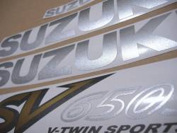 Stickers for Suzuki SV 650S 2002 black half-fairing model