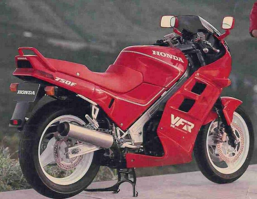 Honda VFR 750 F 1989 red aftermarket stickers set