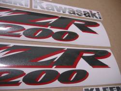 Kawasaki ZZR 1200 2003-2004 aftermarket decals set