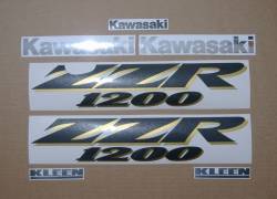 Kawasaki ZZR 1200 black model complete stickers set
