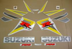 Suzuki GSX-R 750 K6 yellow stickers set