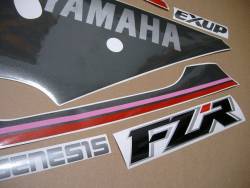 Yamaha FZR 1000 Exup 1991 3LE black restoration decals