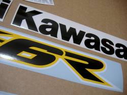 Kawasaki ZX6R 2002 yellow replica stickers set